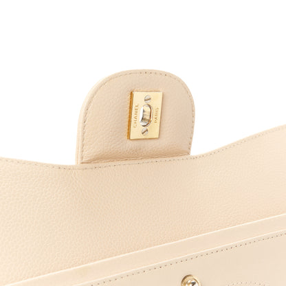 Chanel Caviar Quilted Jumbo Double Flap Beige Clair 7 of 11