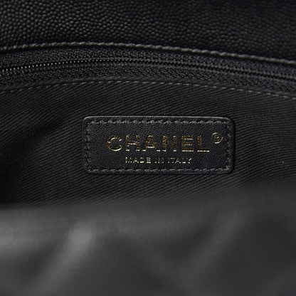 Chanel Caviar Lizard Embossed Quilted Small Coco Handle Flap Black 6 of 11