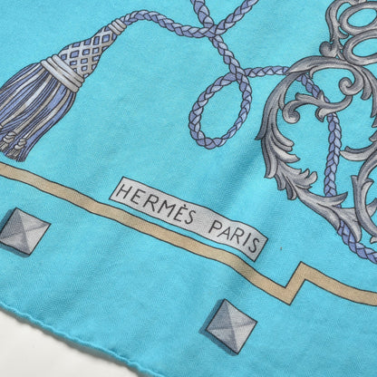 Hermes Cashmere Silk Keys Les Cles Shawl 140 3 of 5