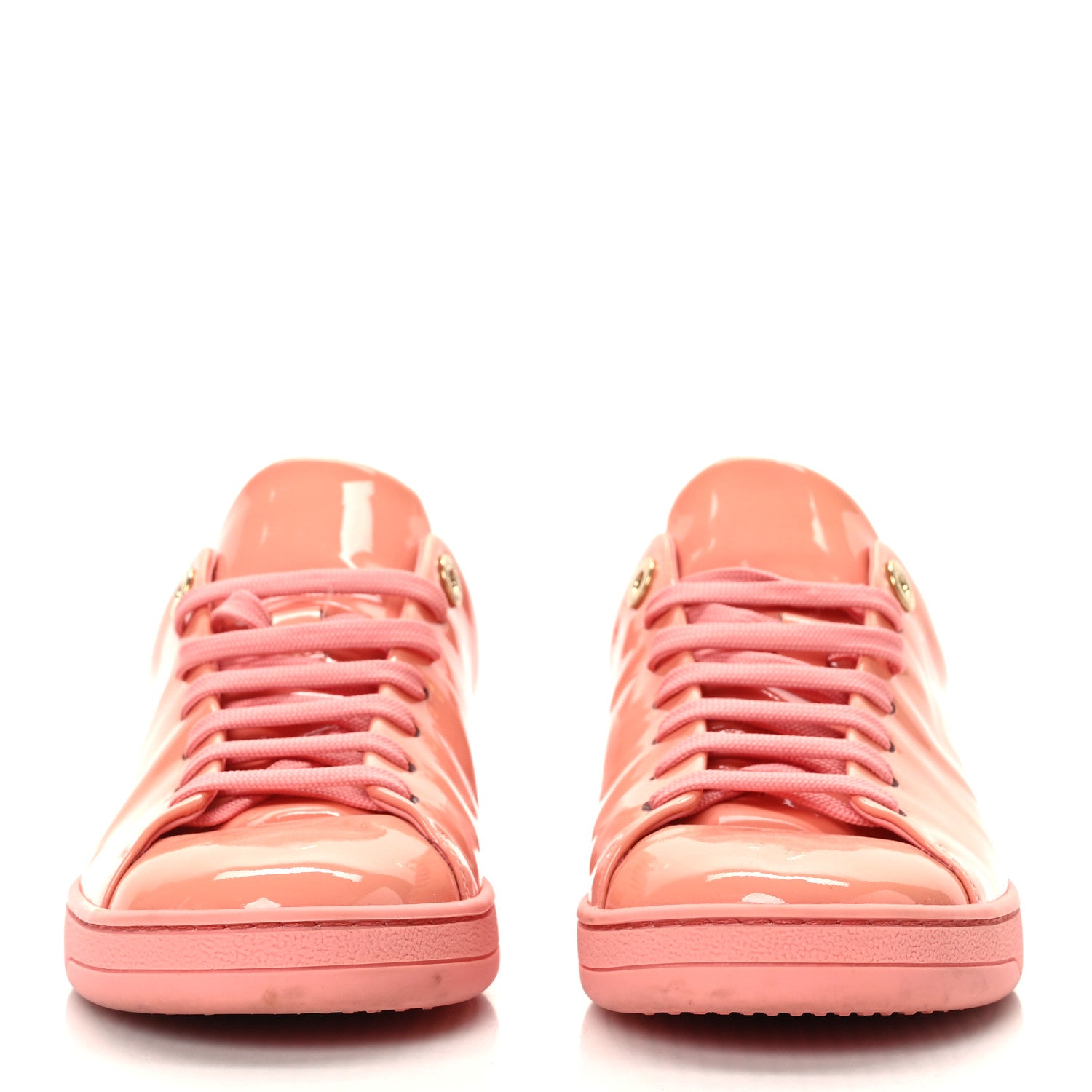 Louis Vuitton Patent Calfskin Frontrow Sneakers 38 Rose 2 of 8