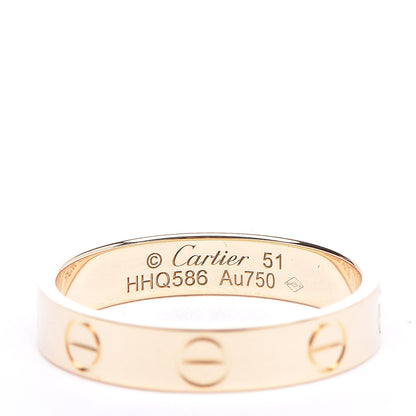 Cartier 18K Yellow Gold 3.5mm LOVE Wedding Band Ring 51 5.75 4 of 5