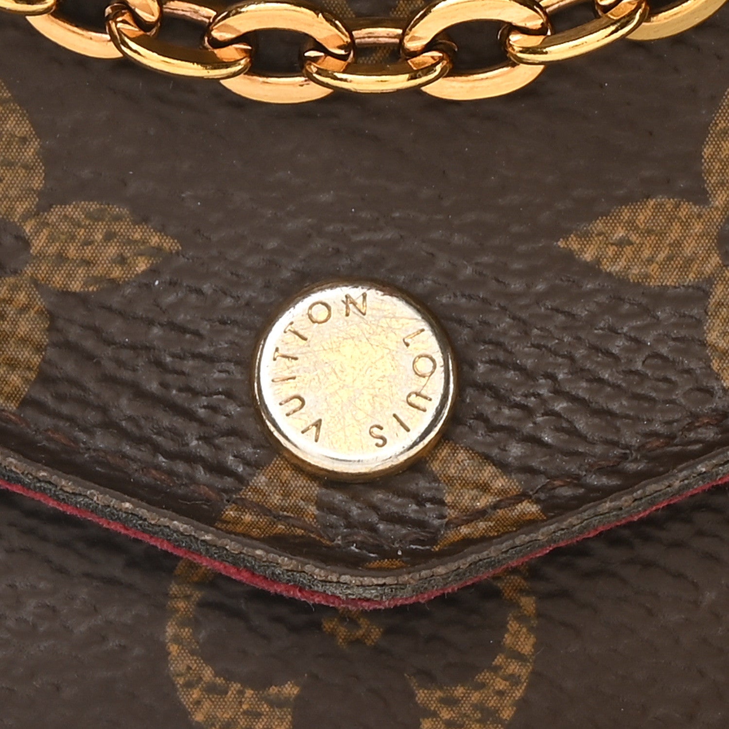 Louis Vuitton Monogram Pochette Felicie Chain Wallet Fuchsia 7 of 9