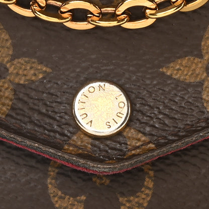 Louis Vuitton Monogram Pochette Felicie Chain Wallet Fuchsia 7 of 9