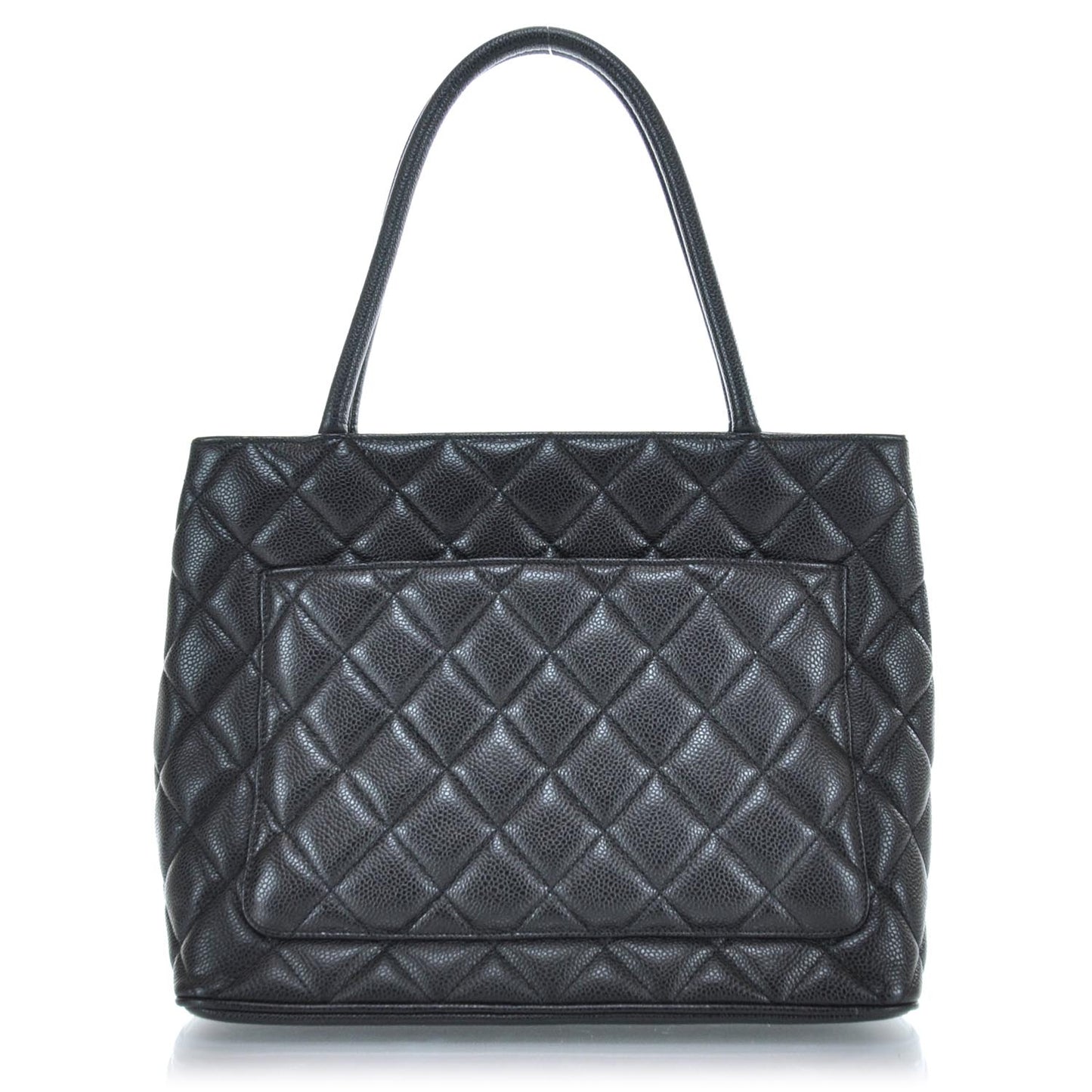 Caviar Quilted Medallion Tote Black