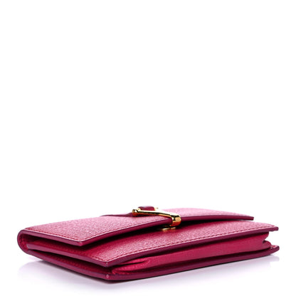Saint Laurent Textured Calfskin Y Card Holder Fuchsia 4 of 10
