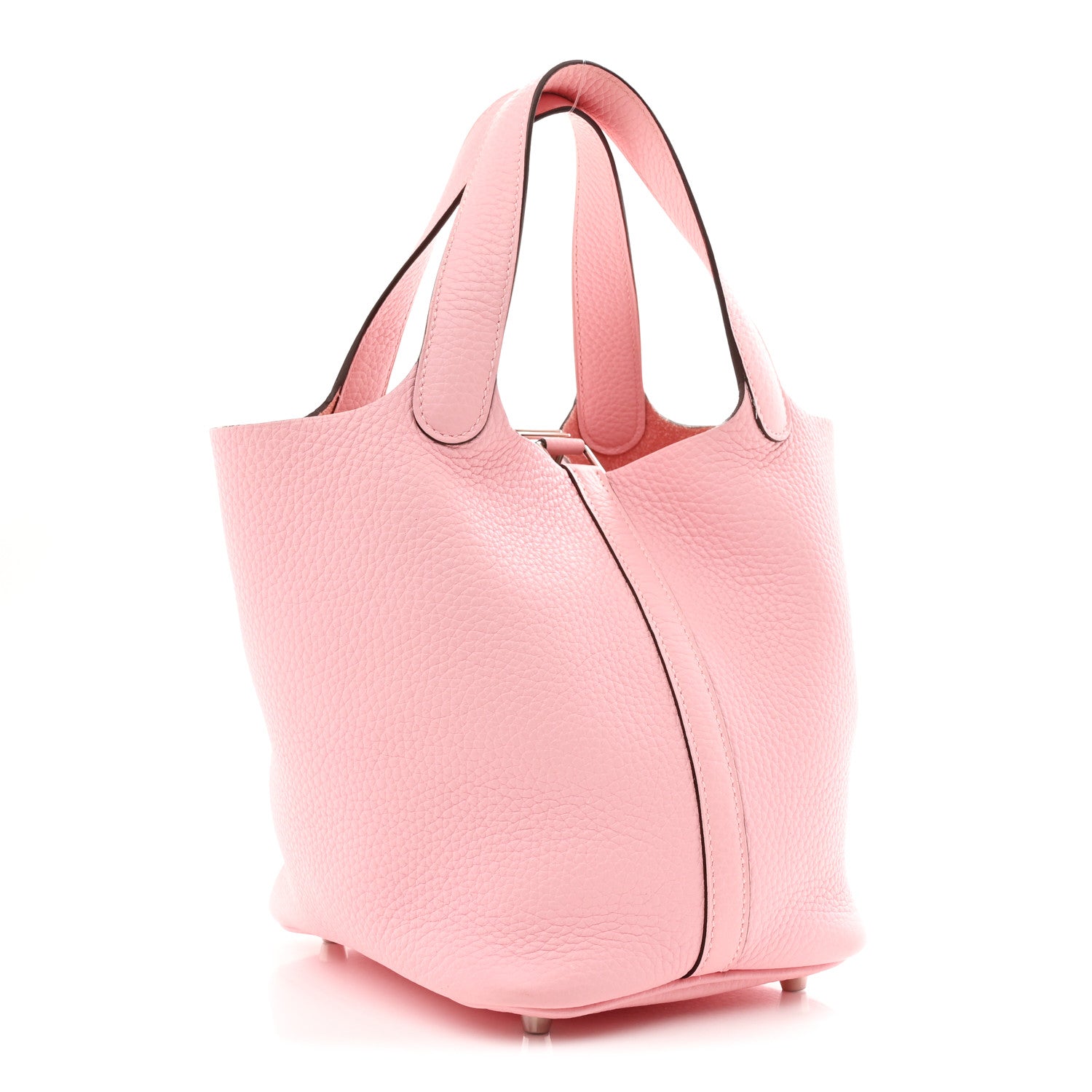 Hermes Taurillon Clemence Picotin Lock 18 PM Rose Sakura 2 of 11