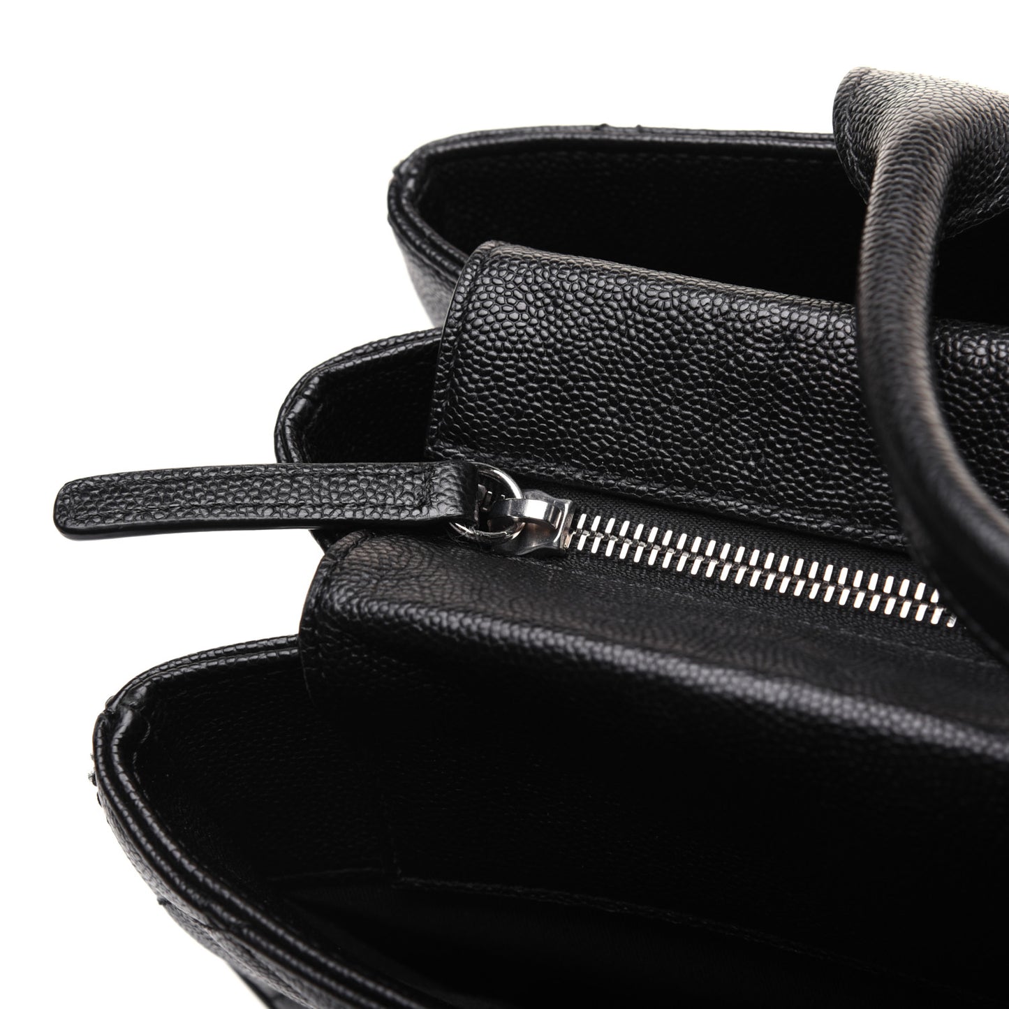 Caviar Quilted Urban Companion Top Handle Shopping Tote Black