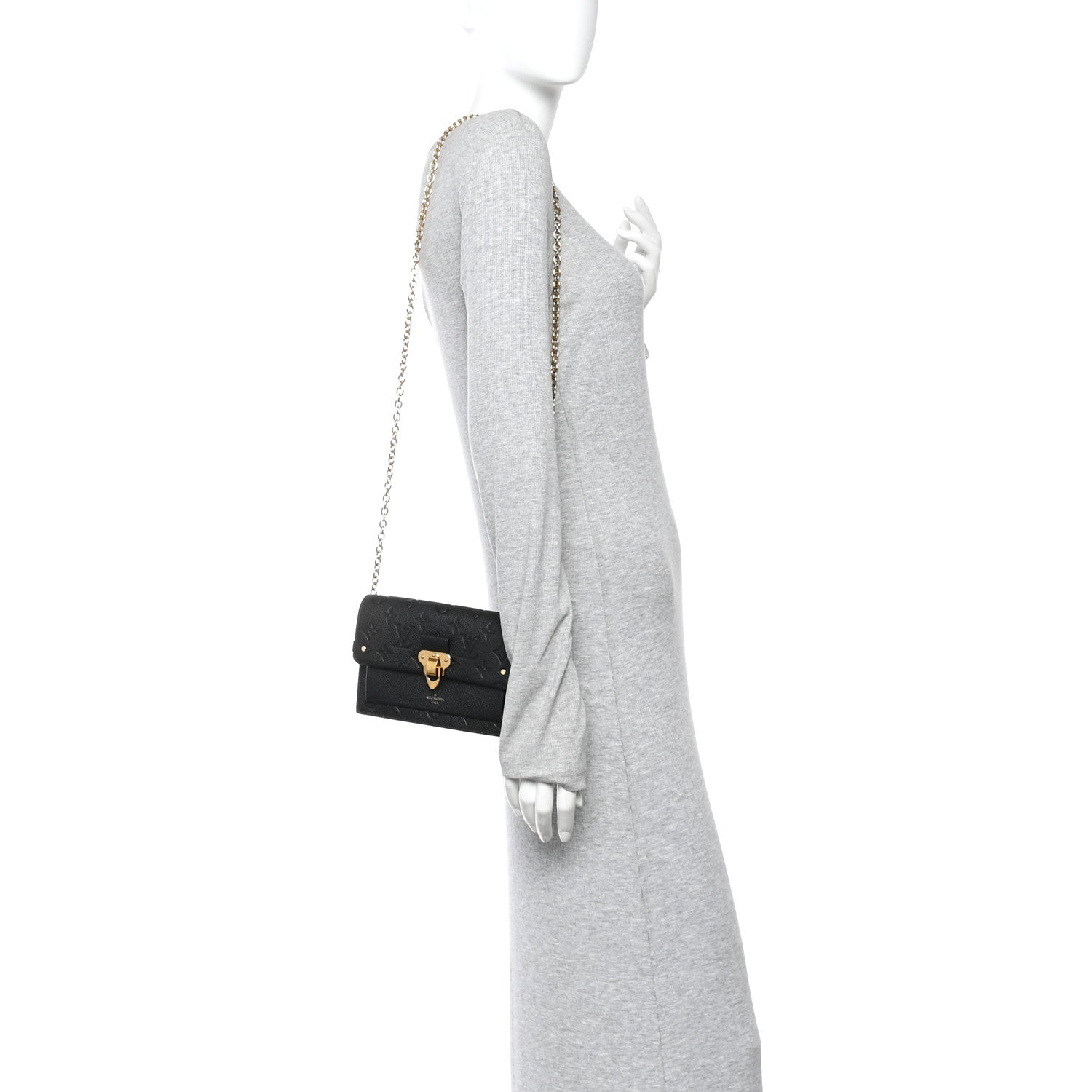 Louis Vuitton Empreinte Vavin Chain Wallet Black 2 of 10