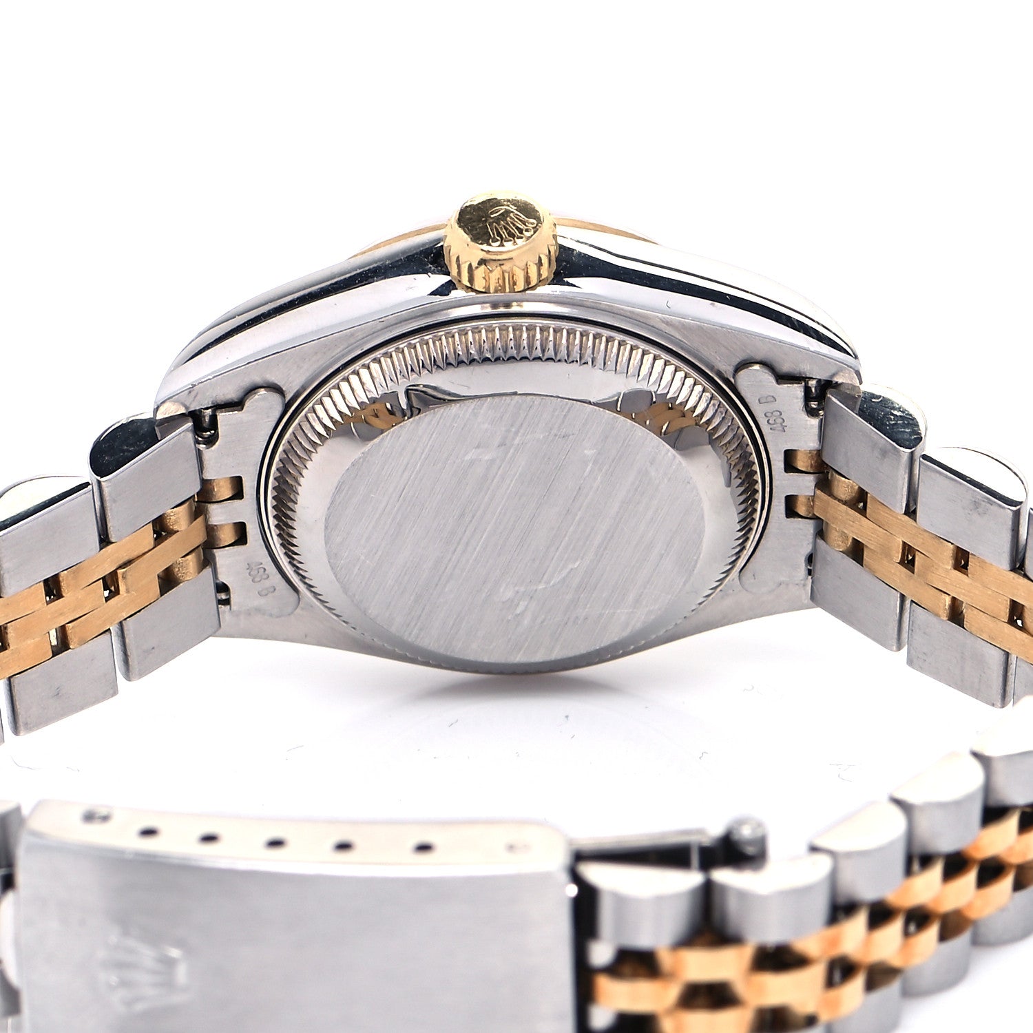 Rolex Stainless Steel 18K Yellow Gold Diamond 26mm Oyster Perpetual Datejust Watch Champagne 69173 4 of 4