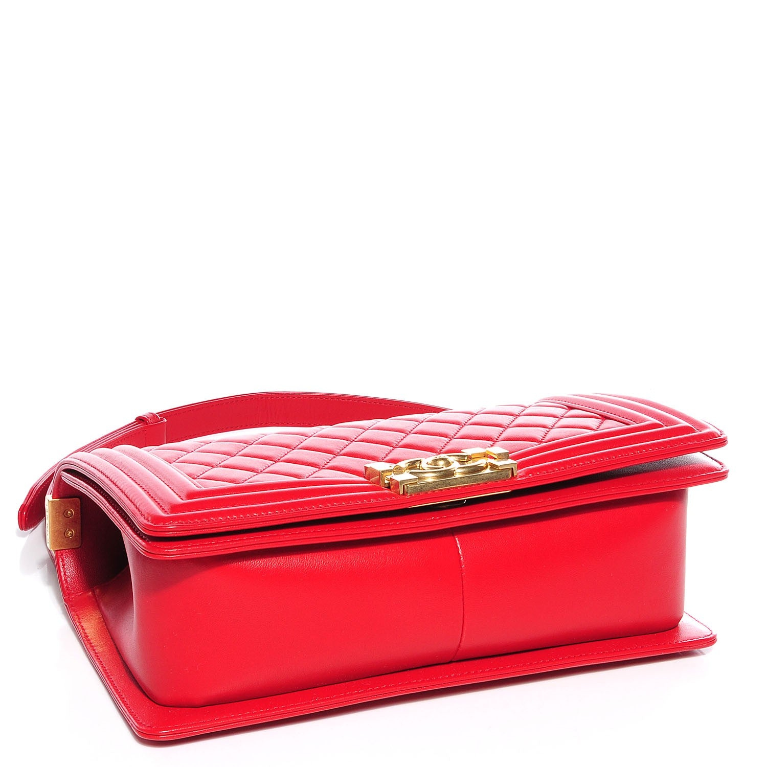 Chanel Lambskin Boy Medium Flap Red 5 of 10
