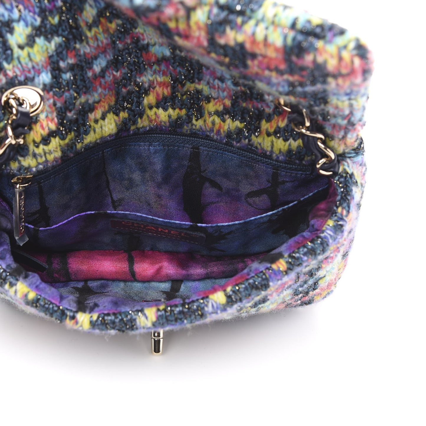 Knit Mini Rectangular Flap Multicolor