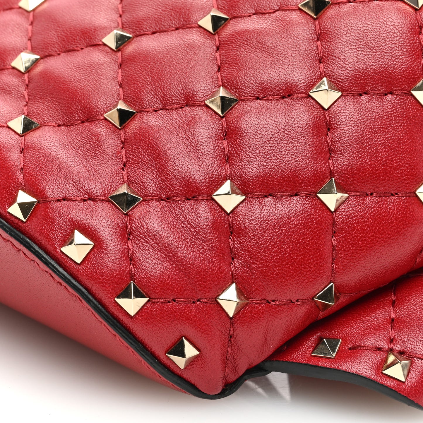 Lambskin Free Rockstud Spike Belt Bag 85 Rosso Valentino