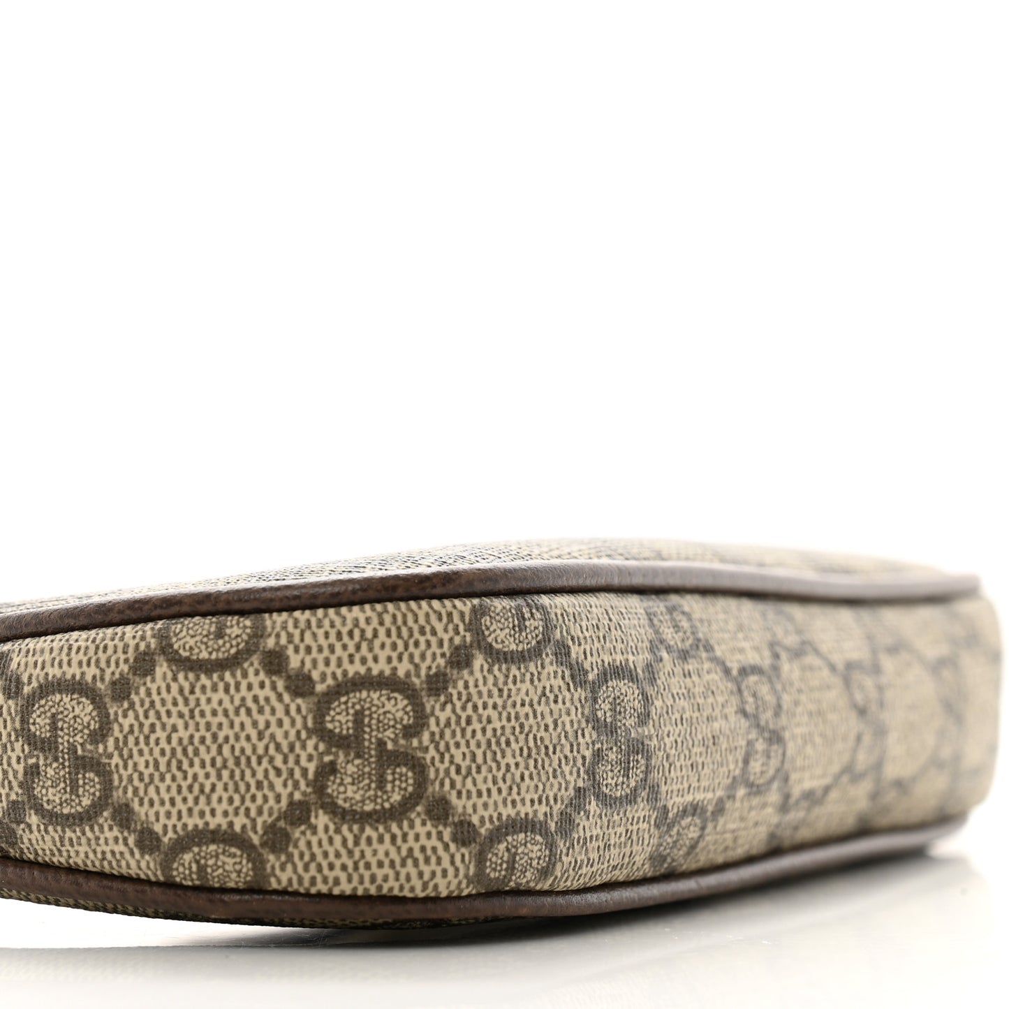 GG Supreme Monogram Textured Dollar Calfskin Mini Ophidia Chain Bag Beige Ebony