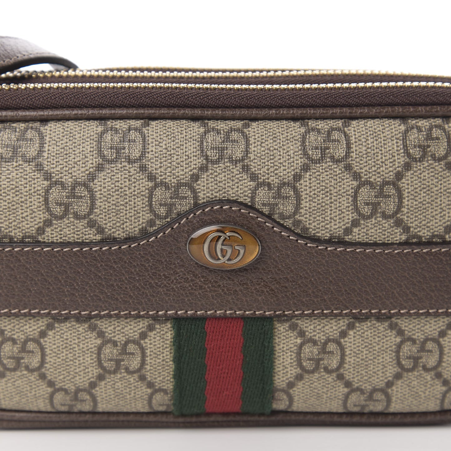 GG Supreme Monogram Web Mini Ophidia GG Bag Brown