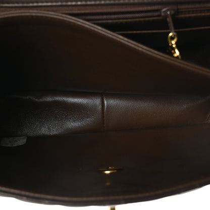 Chanel Lambskin Quilted Messenger Flap Bag Dark Brown 4 of 9
