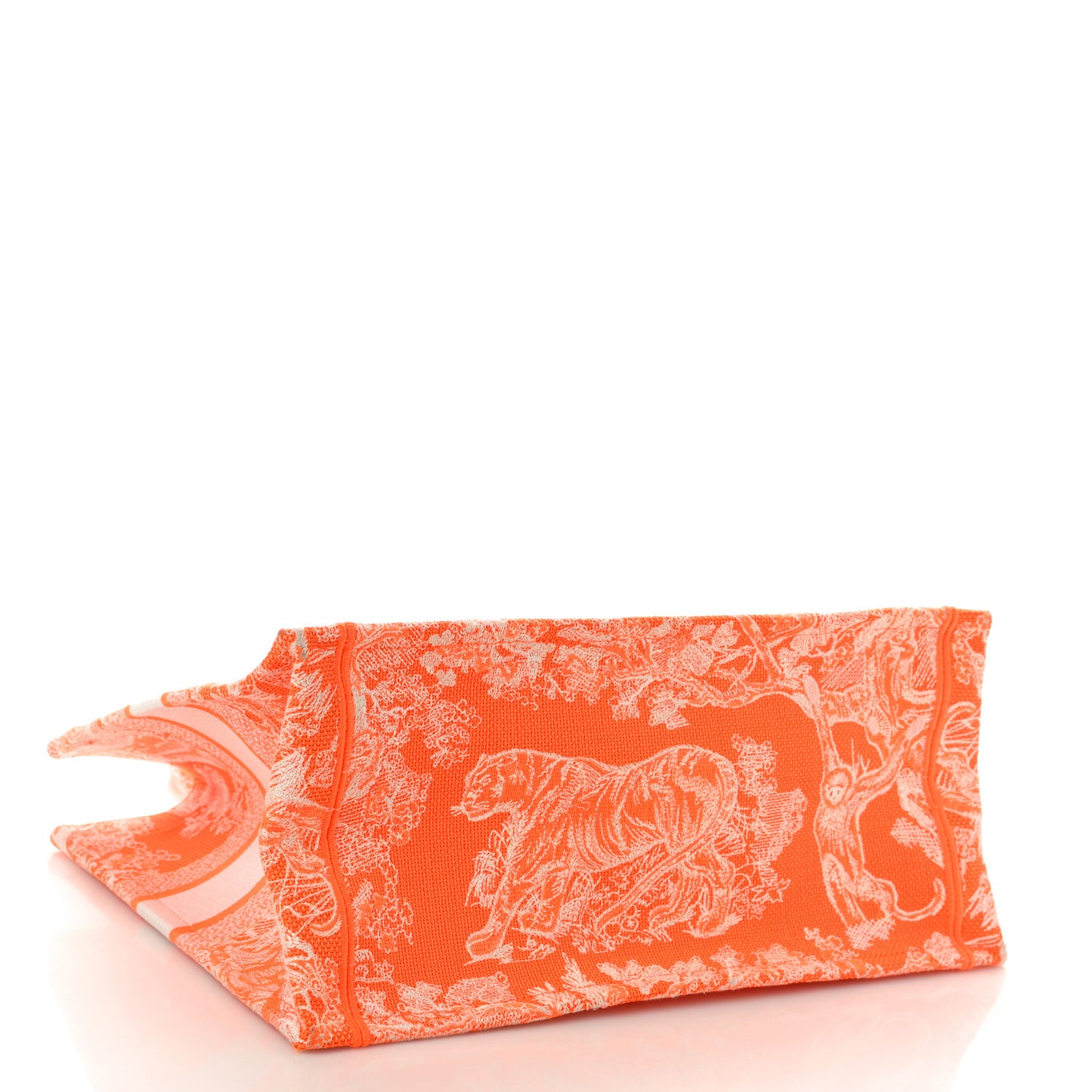 Canvas Embroidered Medium Dioriviera Toile De Jouy Book Tote Orange