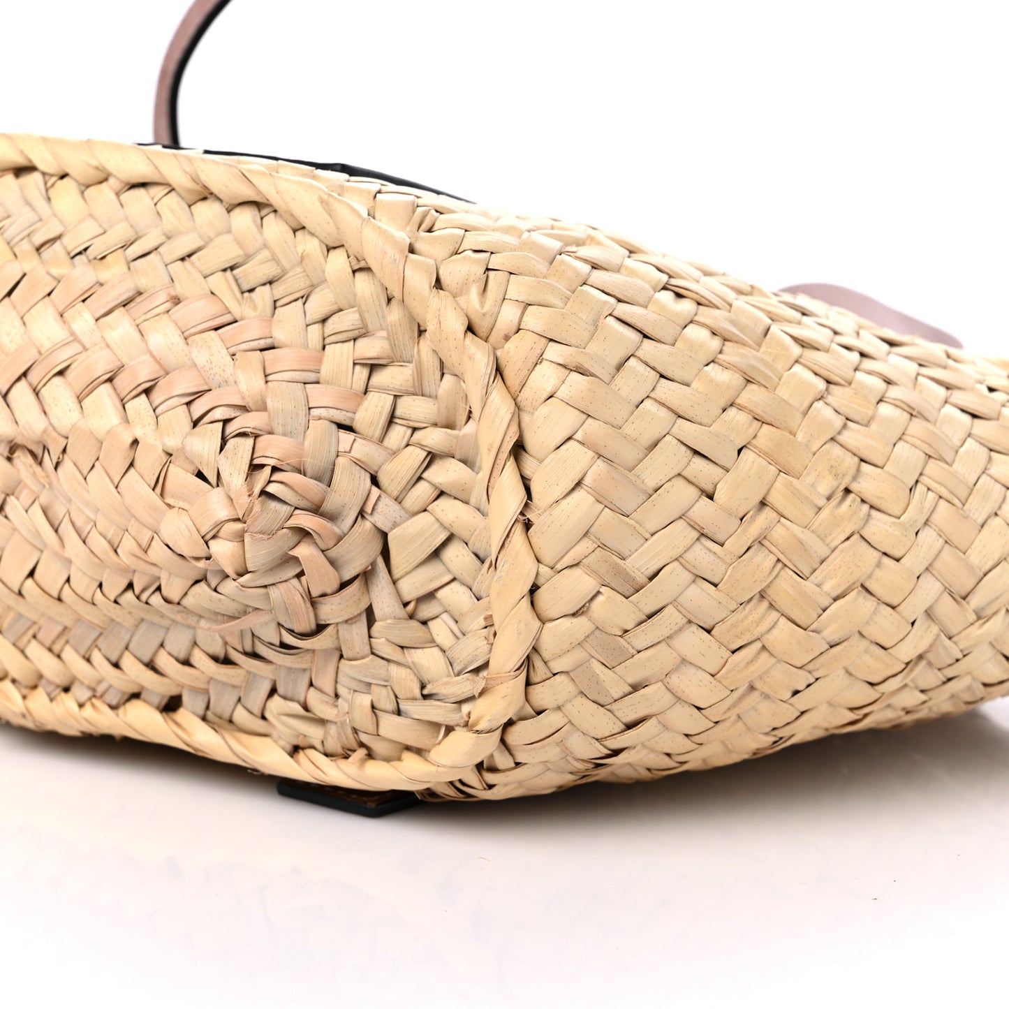 Raffia Small Basket Tote Bag Natural Tan
