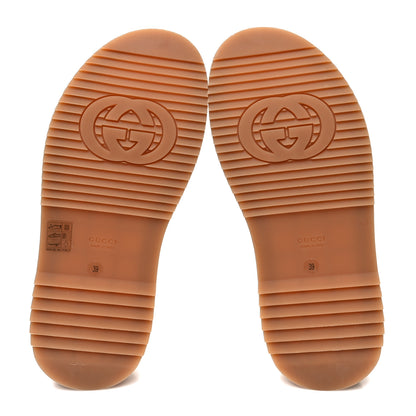 Gucci Canvas GG Monogram Angelina Platform Slide Sandals 39 Beige Ruggine 5 of 9
