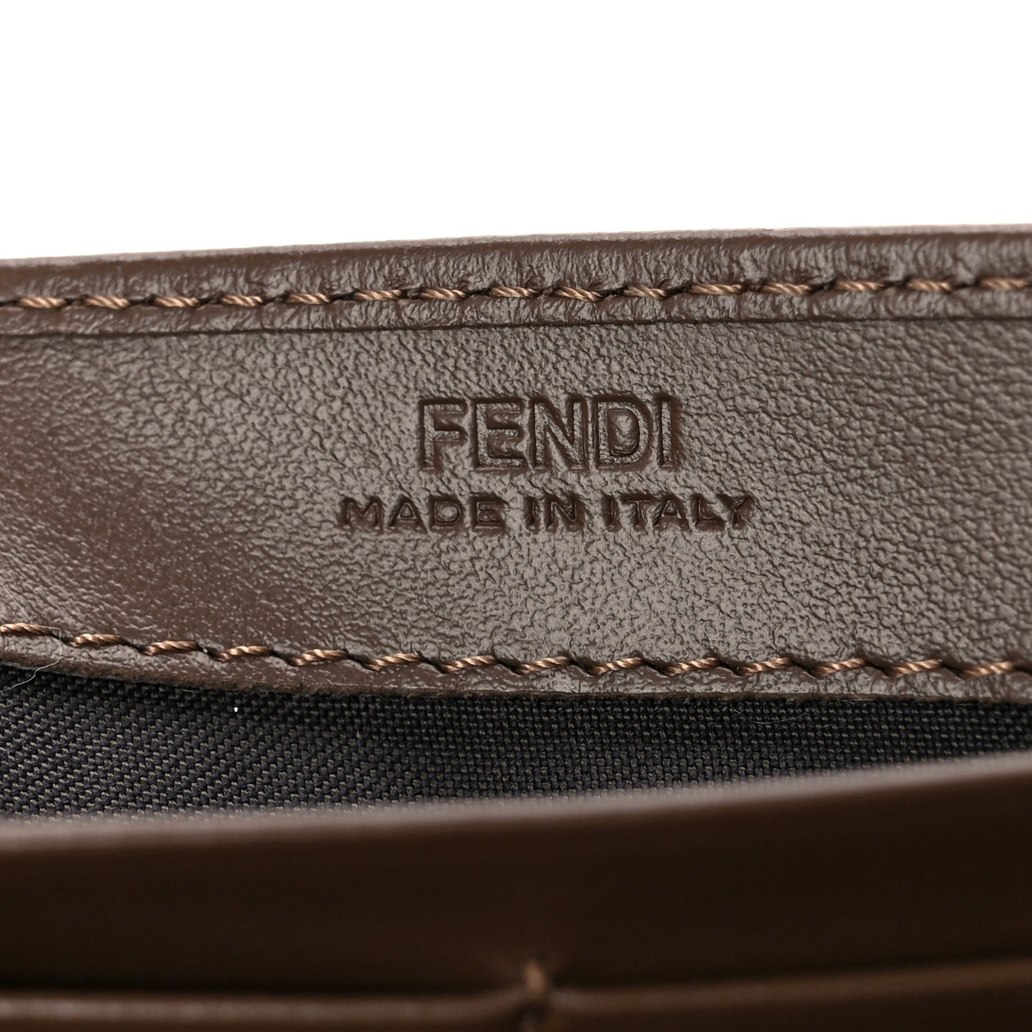 Vitello Soft F is Fendi Bi-Color FF 1974 Embossed Continental Envelope Wallet Maya Black