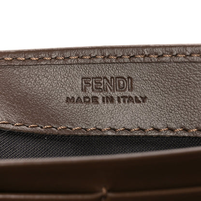 Fendi Vitello Soft F is Fendi Bi-Color FF 1974 Embossed Continental Envelope Wallet Maya Black 10 of 13
