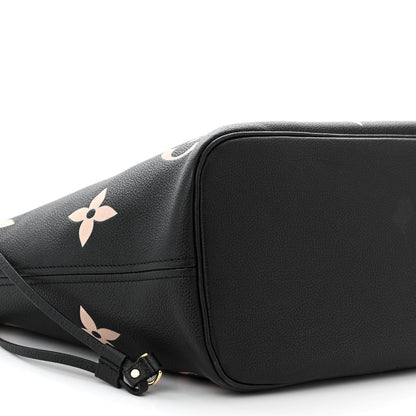 Louis Vuitton Empreinte Monogram Giant Neverfull MM Black Beige 9 of 11