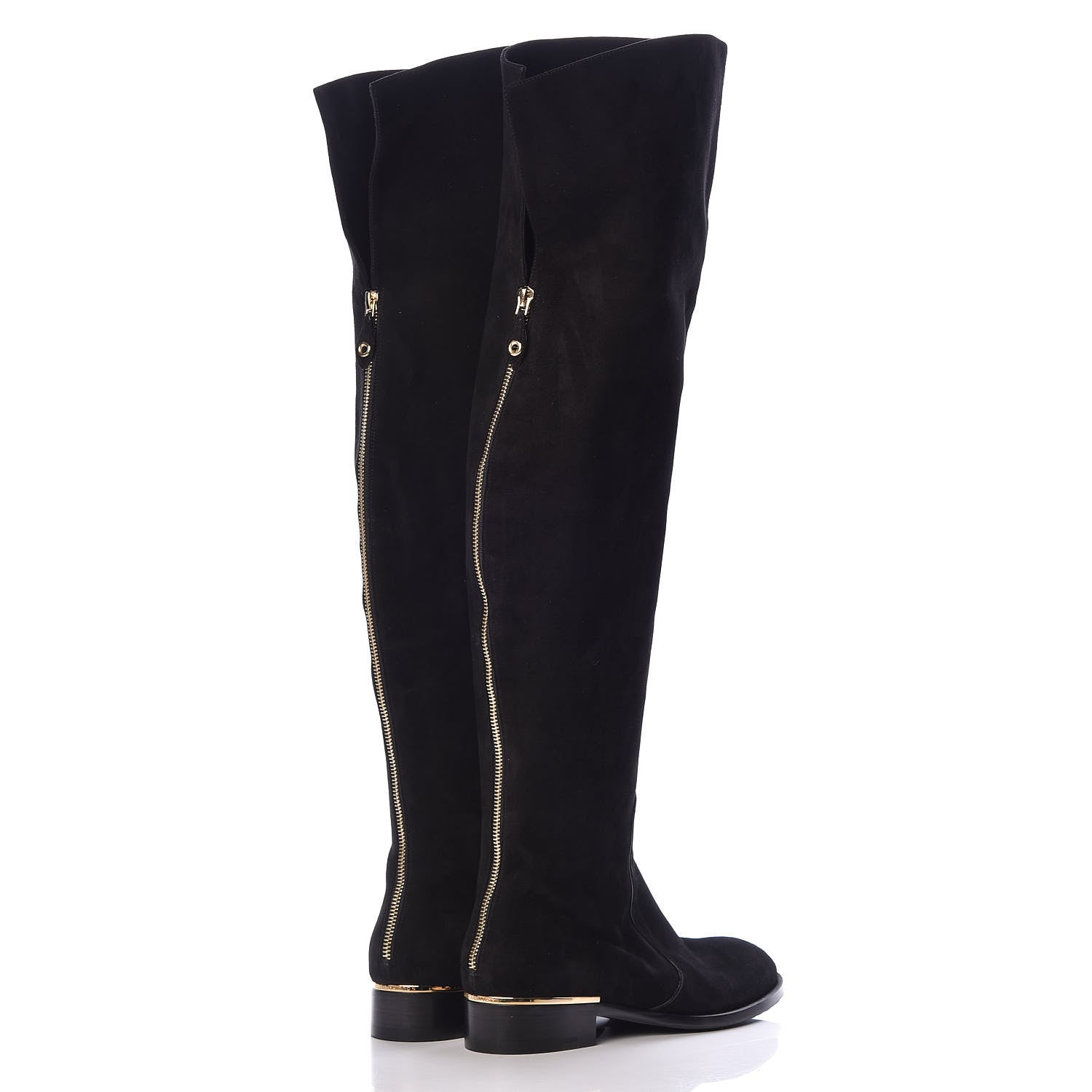 Louis Vuitton Suede Skyline Thigh High Flat Boots 39 Black 4 of 9