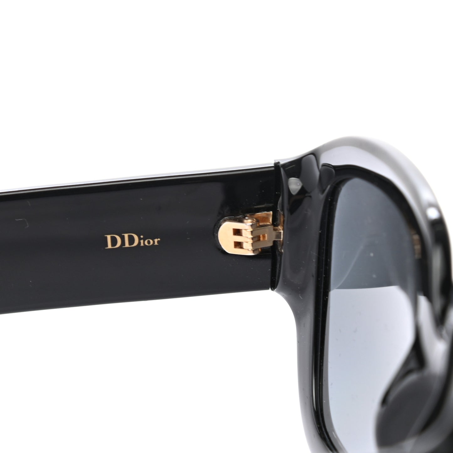 Acetate D Dior Square Sunglasses Black