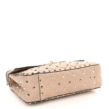Valentino Garavani Lambskin Medium Rockstud Spike Shoulder Bag Poudre 4 of 11