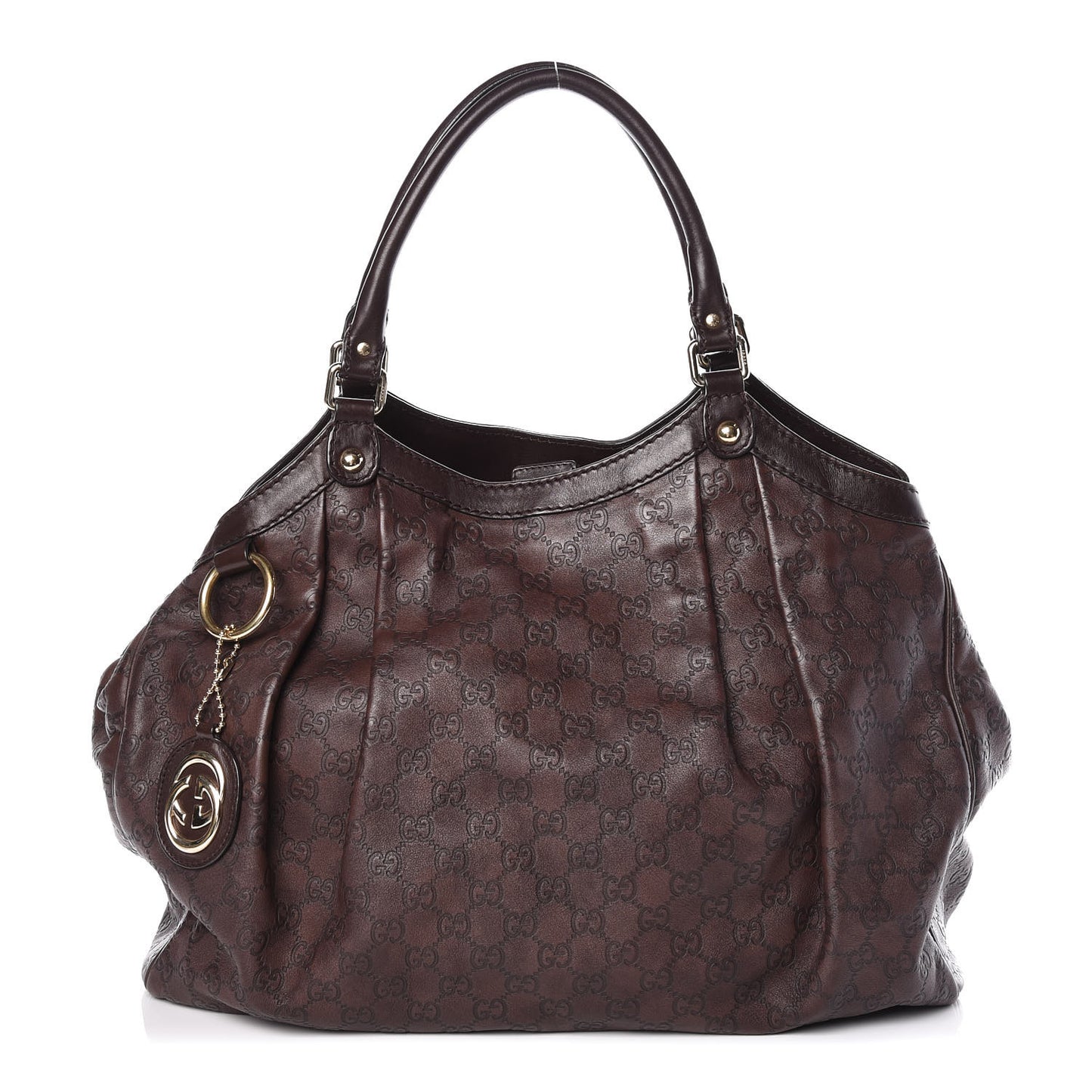 Guccissima Signature Large Sukey Tote Chocolate