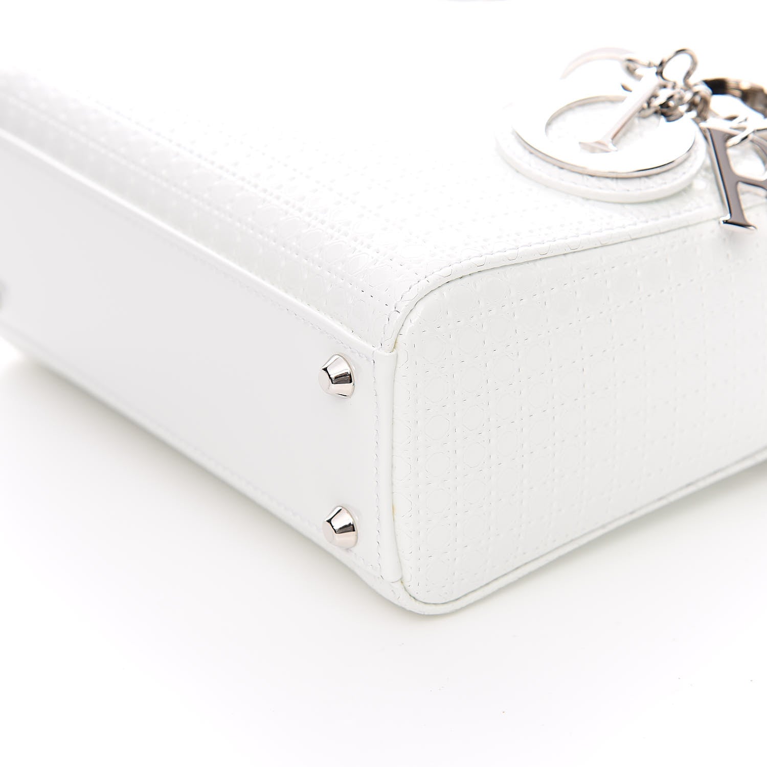 Christian Dior Patent Micro-Cannage Mini Lady Dior White 11 of 13