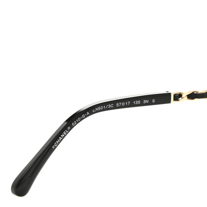 Chanel Lambskin Square Chain Sunglasses 5210-Q Black 5 of 8