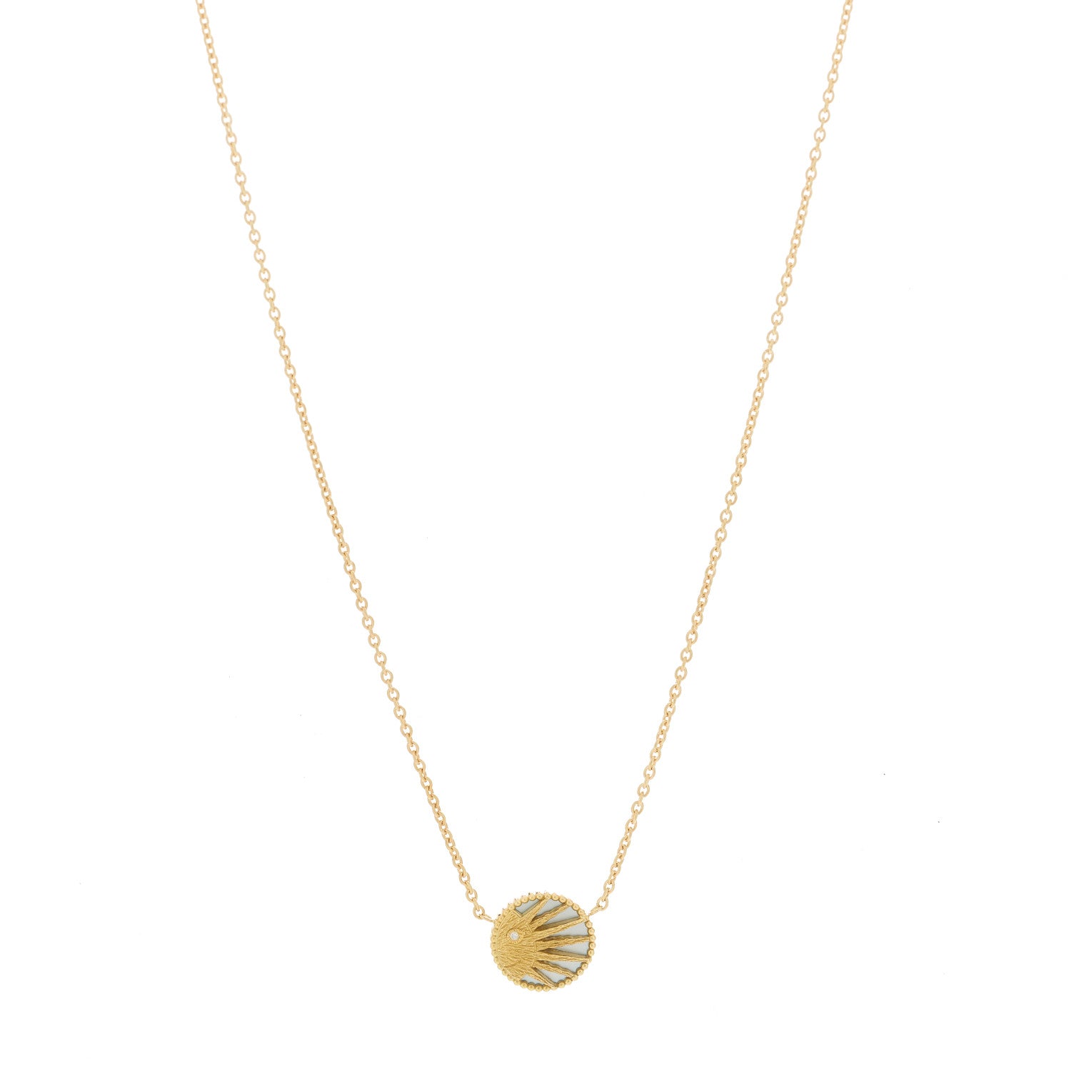 Christian Dior 18K Yellow Gold Platinum Diamond Black Onyx Mother of Pearl Rose Celeste Pendant Necklace 3 of 8