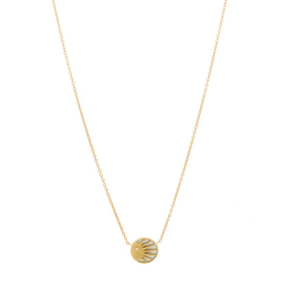 Christian Dior 18K Yellow Gold Platinum Diamond Black Onyx Mother of Pearl Rose Celeste Pendant Necklace 3 of 8