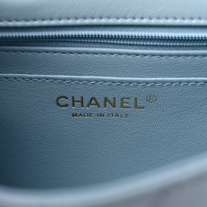 Chanel Aged Calfskin Quilted 2.55 Reissue Mini Flap Blue 6 of 9
