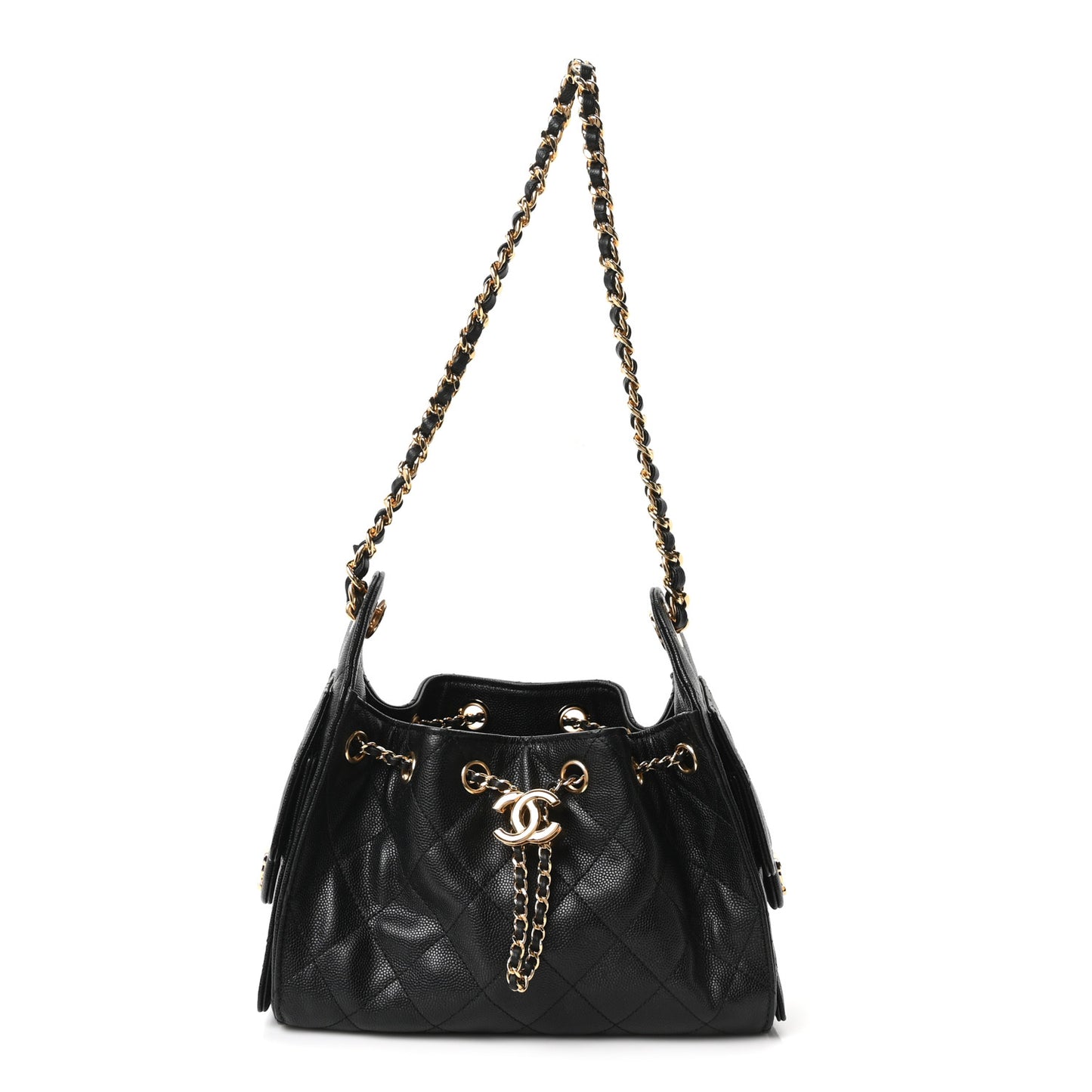 Caviar Quilted Mini Chanel 25 Handbag Black