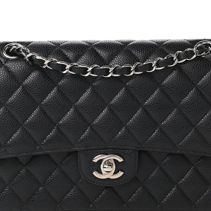 Chanel Caviar Quilted Medium Double Flap Black 10 of 11