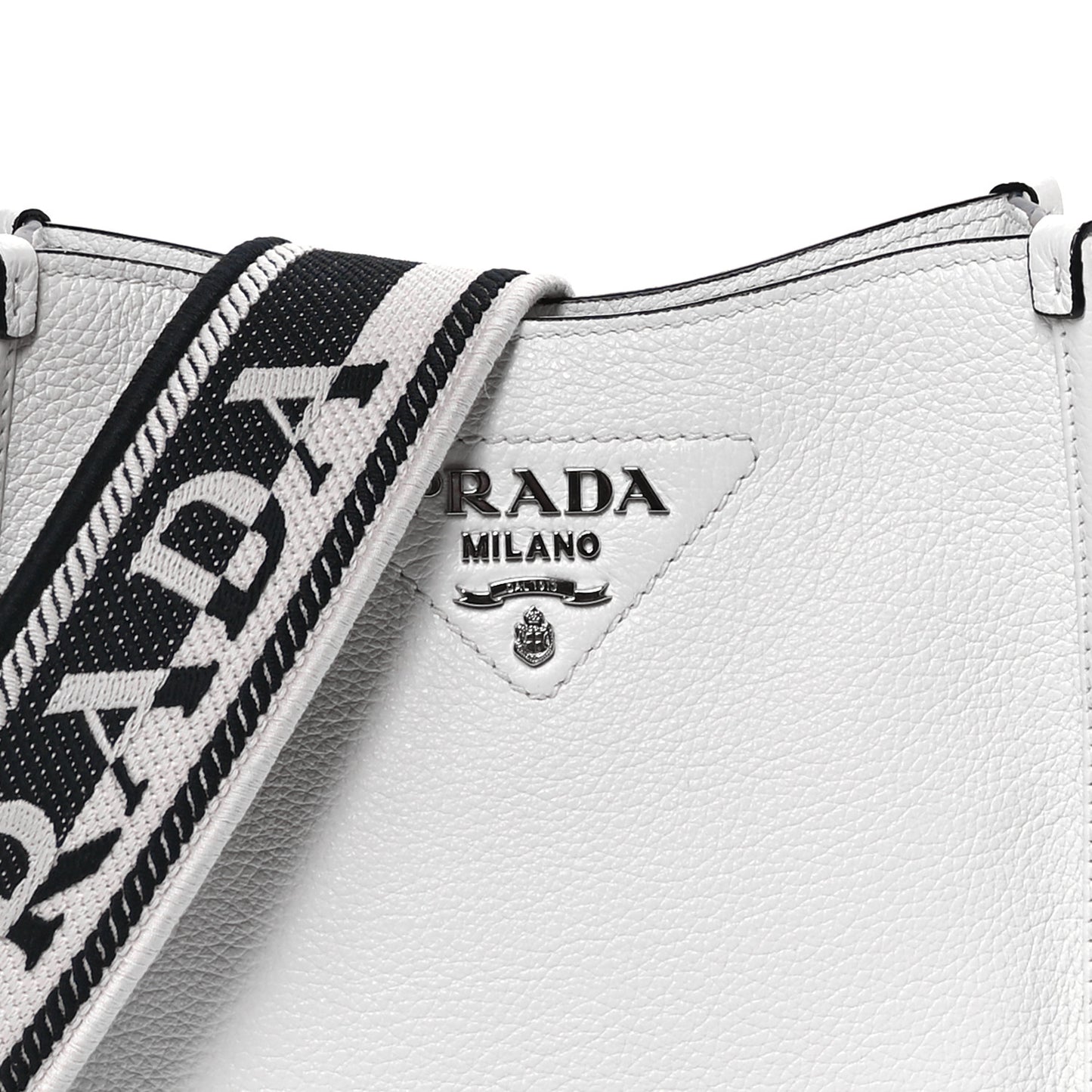 Vitello Daino Soft Mini Hobo Messenger Bag White