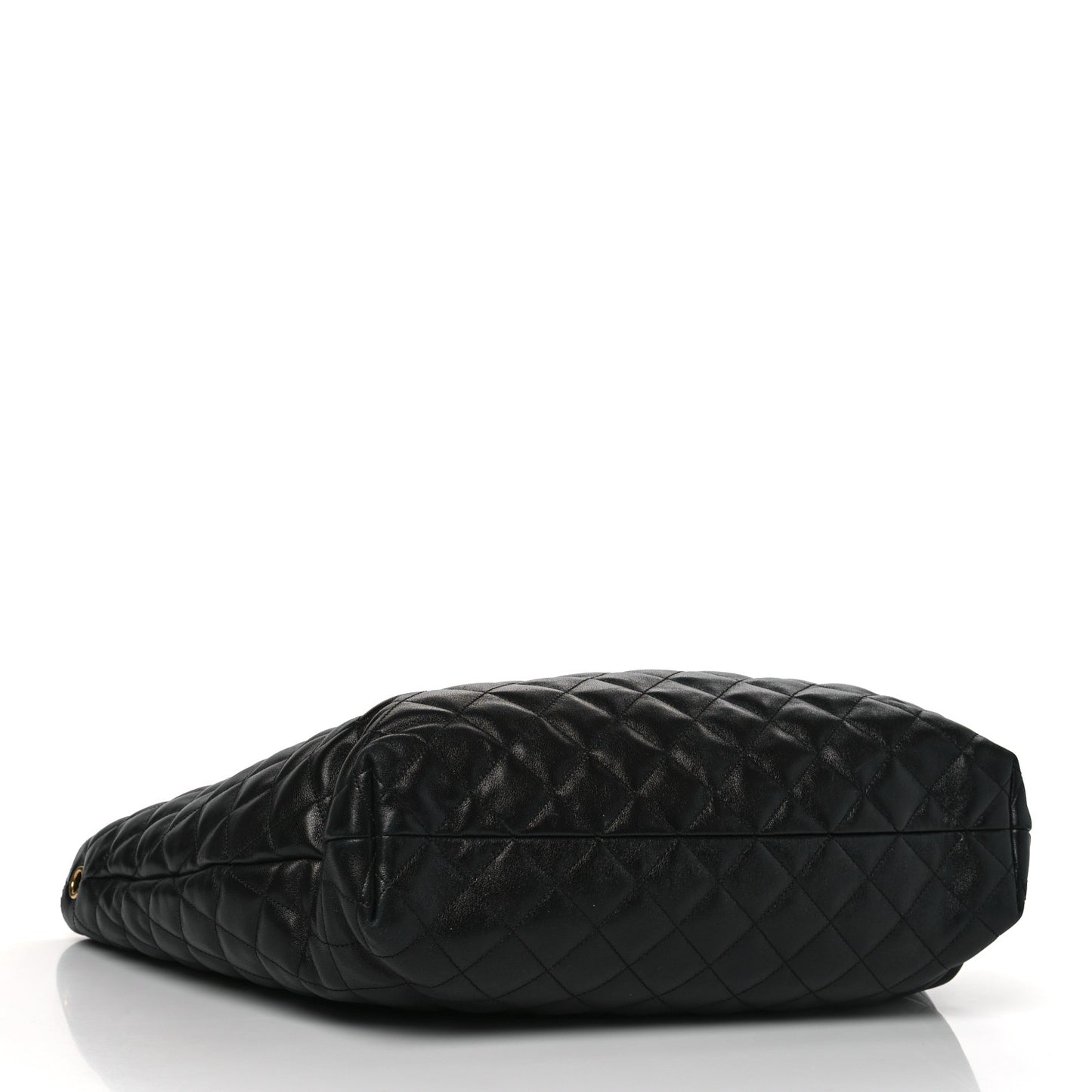 Lambskin Quilted Maxi Icare Shopping Tote Black