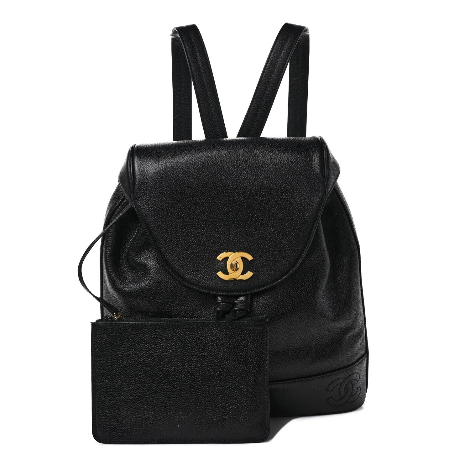 Chanel Caviar CC Backpack Black 1 of 8