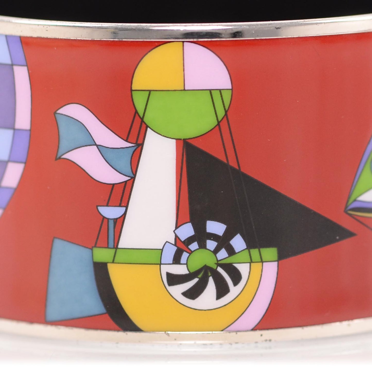 Extra Wide Air Balloons Enamel Bangle Red PM