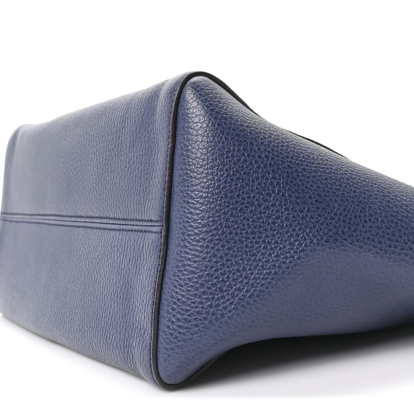 Dollar Calfskin Small Swing Tote Classic Marine Deep Cobalt