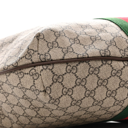 Gucci GG Supreme Monogram Web Ophidia Half Moon Hobo Brown 9 of 10
