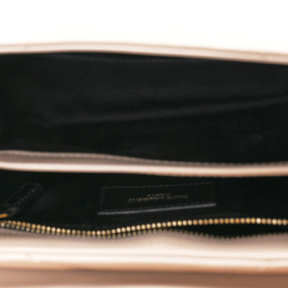 Saint Laurent Calfskin Y Quilted Monogram Toy Loulou Crossbody Bag Dark Beige 5 of 10