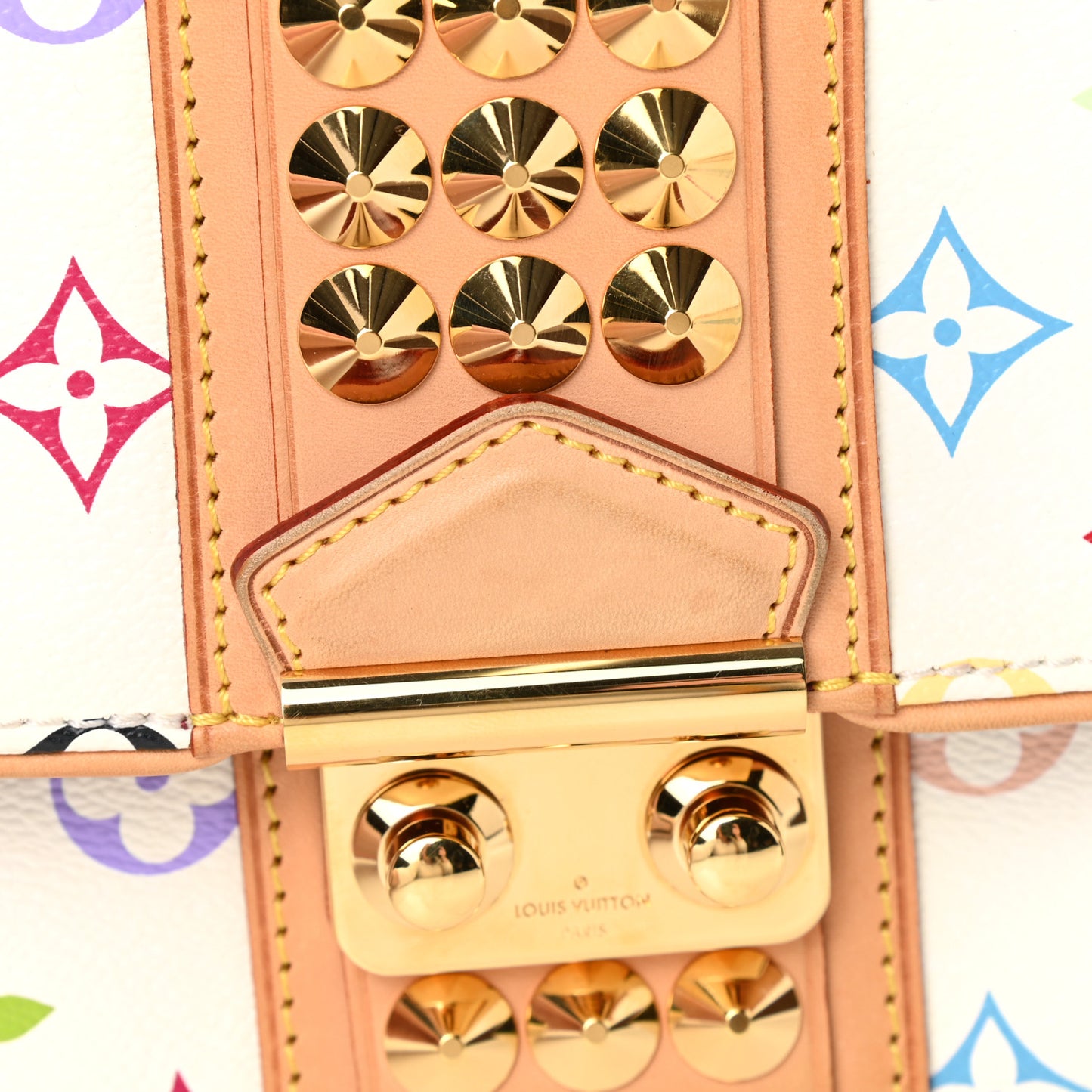 Monogram Multicolor Courtney Clutch White