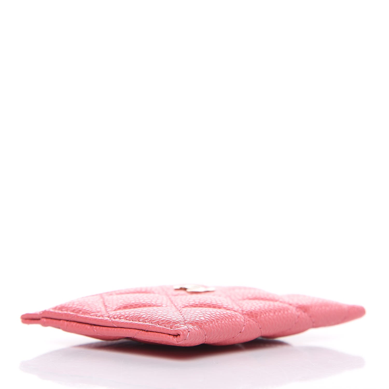 Chanel Metallic Caviar Quilted Card Holder Pink 4 of 9