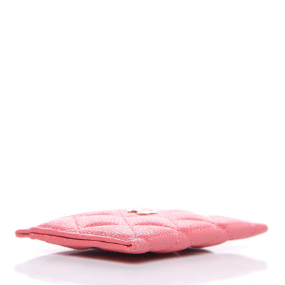 Chanel Metallic Caviar Quilted Card Holder Pink 4 of 9