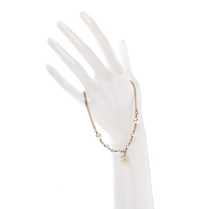 Chanel Pearl CC Chain Anklet Gold Pearly White 2 of 4