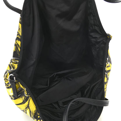 Prada Tessuto Nylon Twin Shopper Tote Set of 2 Black Giallo 7 of 16