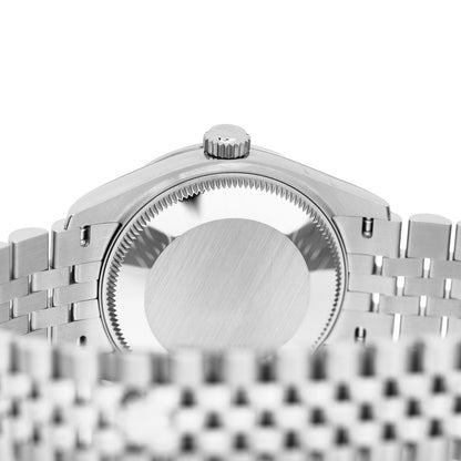 Rolex Stainless Steel 18K White Gold Diamond 31mm Oyster Perpetual Datejust Watch Aubergine Roman 278274 4 of 5