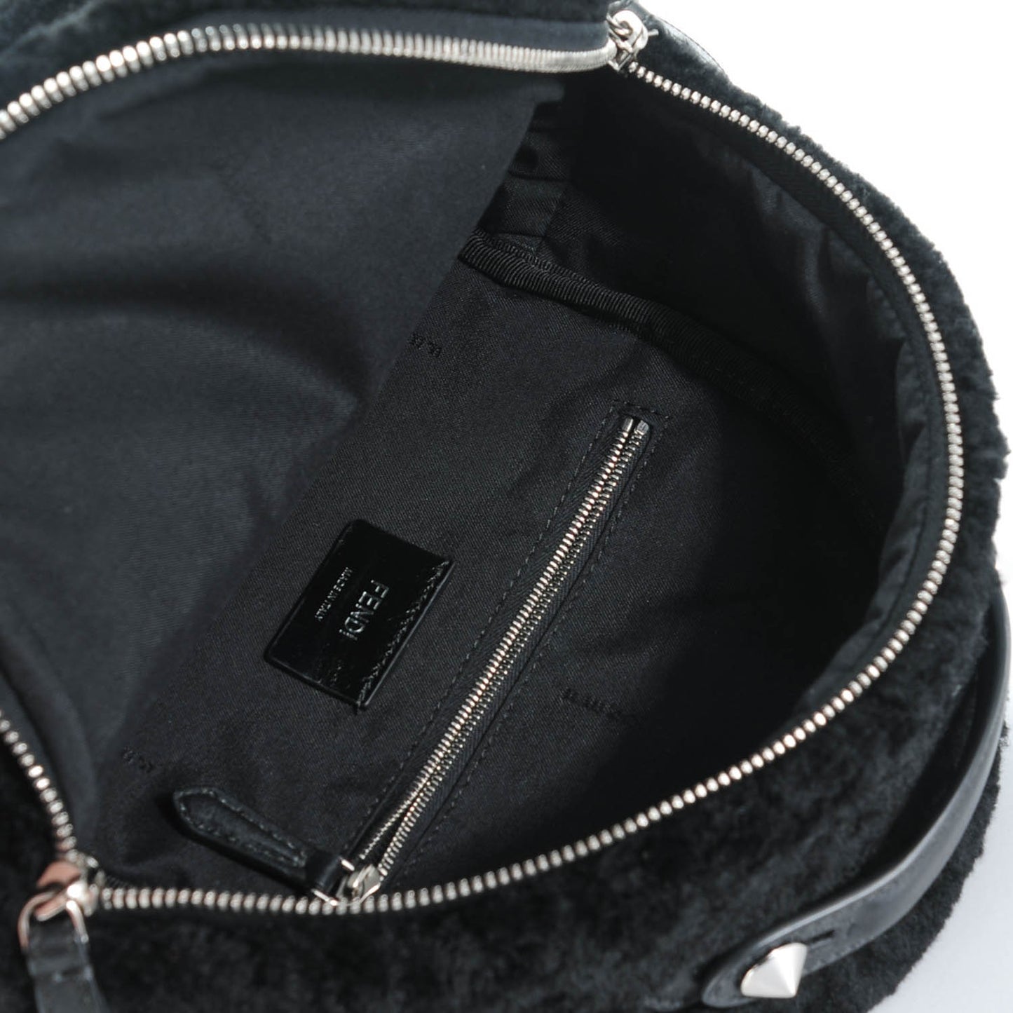 Shearling Monster Mini Bag Bug Backpack Black